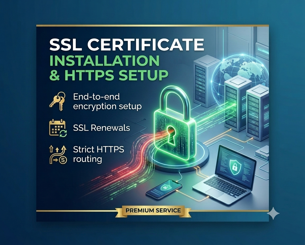 SSL Certificate Installation & HTTPS Setup software development