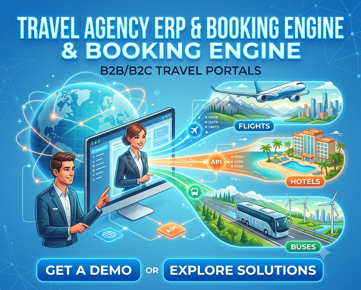 Travel Agency ERP & Booking Engine software development